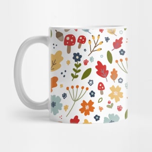 Fall Autumn Woodland Floral Mug